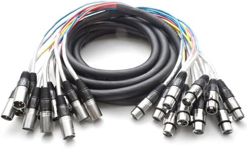 Seismic Audio - 12 Channel XLR Snake Cable - 10 Feet Long - Pro Audio Snake for Live Live, Recording, Studios, and Gigs - Patch, Amp, Mixer, Audio Interface 5' in Saudi Arabia