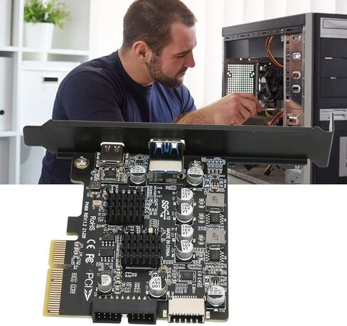 عداد بطاقة PCIE PCIE 3.0 إلى USB3.0، شريحة التحكم الرئيسية Vl822، عرض النطاق الترددي 16Gt/S، مصدر طاقة منفذ USB، ناقل حركة عالي السرعة 10 جيجا بايت في الثانية، شريحة حماية 2.2 أمبير in Kuwait