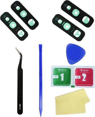 2 Packs Eaglewireless Rear Camera Glass Lens Replacement for Samsung Galaxy S10e G970U (All Carriers) with Pre-Installed Adhesive and Repair Toolkit (White) in Saudi Arabia