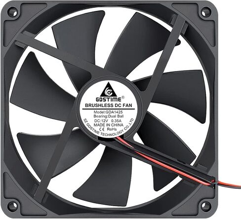 GDSTIME 4500RPM 80mm x 25mm 12V High Speed Dual Ball DC Cooling Fan 2 Pin in Kuwait