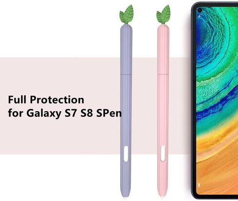Case For S Pen on Samsung Galaxy Tab S7 FE/S7/S7 Plus/S8/S8 Plus/S8 Ultra /S9 /S9 Plus / s9 Ultra Pencil Cover Colorful for Tablet SPen Stylus Bag Non-slip Protection Silicone Sleeve (grape purple) in Kuwait