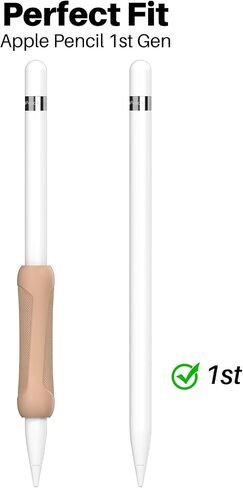NIUTRENDZ 3 Pack Silicone Grip for Apple Pencil 2 & Apple Pencil Pro & iPencil (USB-C) Ergonomic Design Protective Case Cover Sleeve (Beige + Khaki + Brown) in Kuwait