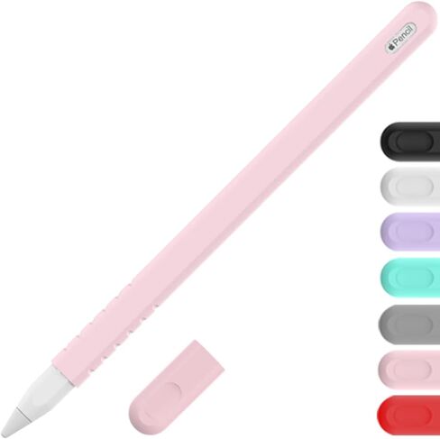 YINVA Sleeve Cover Compatible with Apple Pencil 2nd Generation, Grip Skin Case Accessories Compatible with iPad Pencil 2 Gen with Nib Cap (Black) in Saudi Arabia