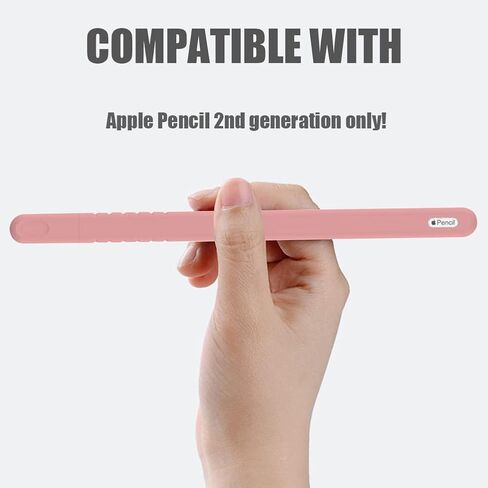 YINVA Sleeve Cover Compatible with Apple Pencil 2nd Generation, Grip Skin Case Accessories Compatible with iPad Pencil 2 Gen with Nib Cap (Black) in Saudi Arabia