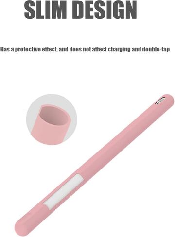 YINVA Sleeve Cover Compatible with Apple Pencil 2nd Generation, Grip Skin Case Accessories Compatible with iPad Pencil 2 Gen with Nib Cap (Black) in Saudi Arabia