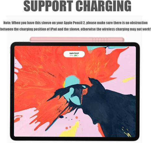 YINVA Sleeve Cover Compatible with Apple Pencil 2nd Generation, Grip Skin Case Accessories Compatible with iPad Pencil 2 Gen with Nib Cap (Black) in Saudi Arabia
