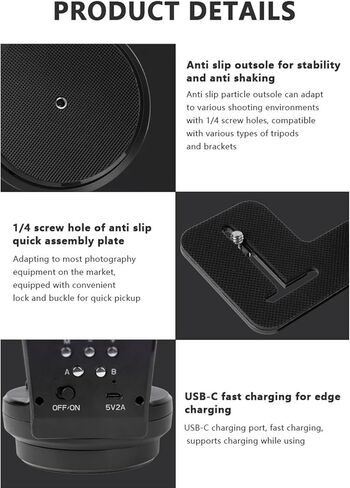 ZTIANFOTO YT-800 رأس بانورامي دوار بمحرك تلقائي مع جهاز تحكم عن بعد 328FT مسافة التحكم عن بعد عموم إمالة فيديو ترايبود مثبت الرأس لكاميرات الهواتف الذكية وكاميرا بدون مرآة in Kuwait