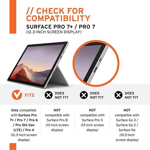 URBAN ARMOR GEAR UAG مصمم لهاتف Microsoft Surface Pro 7 Plus, Pro 7, Pro 6, Pro 5th Gen (2017) (LTE), Pro 4 Plyo FeatherLight Rugged [Ice] جراب إسقاط عسكري in Kuwait
