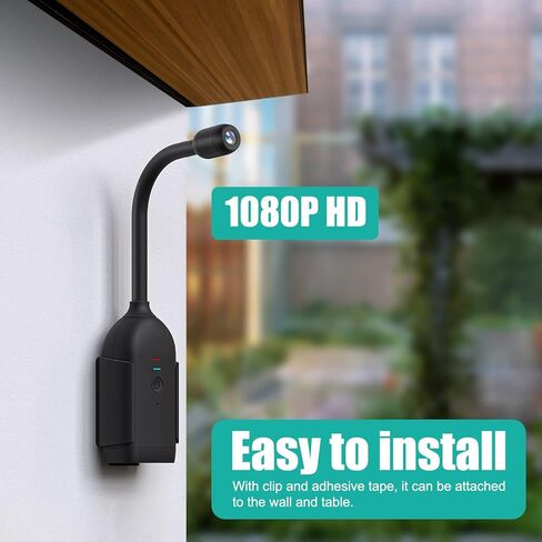 FINSUI كاميرا تجسس واي فاي كاميرا خفية 1080P HD كاميرات تجسس صغيرة لأمن المنزل سهلة الاستخدام لاسلكية داخلية أصغر كاميرا مربية مع كشف الحركة لمراقبة المكاتب المنزلية in Kuwait