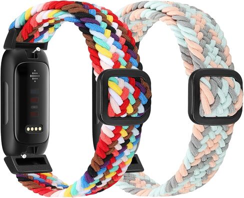Braided Stretchy Adjustable Straps Compatible for Fitbit Inspire 3/Inspire 2/Inspire HR/Inspire/Ace 3/Ace 2 for Women Men,Sport Elastic Nylon Cloth Wristbands for Fitbit Inspire 3/2 in Saudi Arabia