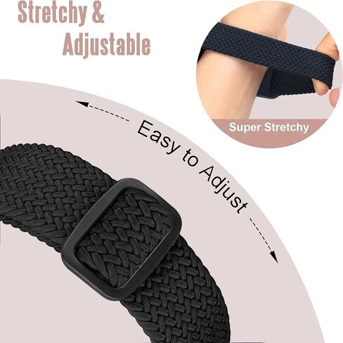 Braided Stretchy Adjustable Straps Compatible for Fitbit Inspire 3/Inspire 2/Inspire HR/Inspire/Ace 3/Ace 2 for Women Men,Sport Elastic Nylon Cloth Wristbands for Fitbit Inspire 3/2 in Saudi Arabia