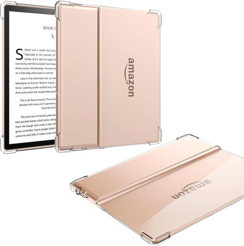 BOZHUORUI Clear Case for Kindle Oasis 10th Generation and Oasis 9th Generation - Slim Lightweight TPU Transparent Soft Back Cover Shell (Clear) in Saudi Arabia