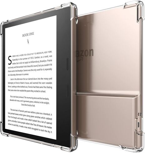 BOZHUORUI Clear Case for Kindle Oasis 10th Generation and Oasis 9th Generation - Slim Lightweight TPU Transparent Soft Back Cover Shell (Clear) in Saudi Arabia