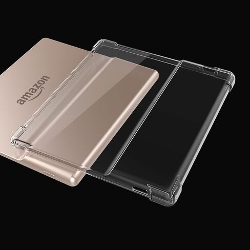 BOZHUORUI Clear Case for Kindle Oasis 10th Generation and Oasis 9th Generation - Slim Lightweight TPU Transparent Soft Back Cover Shell (Clear) in Saudi Arabia