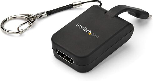 StarTech.com محول USB C صغير إلى VGA - محول عرض فيديو USB من النوع C إلى VGA 1080 بكسل مع حلقة سلسلة مفاتيح - وضع USB-C DP Alt النشط إلى دونجل شاشة VGA - متوافق مع Thunderbolt 3 (CDP2VGAFC) in Kuwait