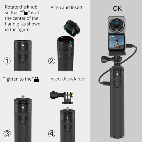 Smatree Portable Osmo Pocket 2 PowerStick(Power Bank) Compatible for DJI Osmo Pocket 2 / DJI Osmo Pocket 1, Handheld Smartphone Holder Mount Bracket for Osmo Pocket Camera in Saudi Arabia