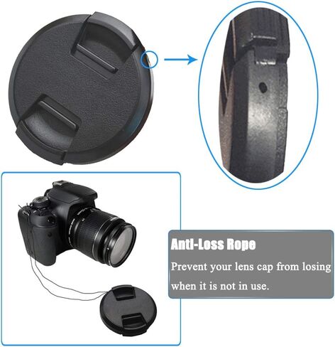 82mm Lens Cap for Sony FE 24-70mm f/2.8 for a7RV IV-2PCs | 82mm Lens Cover, for Sony FE 16-35mm f/2.8, a7IV, a7V, for Nikkor Z 24-70mm f/2.8, Z9, Center Pinch in Saudi Arabia