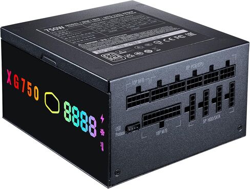 Cooler Master XG750 Plus Platinum ARGB Fully Modular, 750W,Built-in Information Display Panel, ARGB 135mm Silent Fan, Intel ATX 12V Ver 2.53, 100% Japanese Capacitors (MPG-7501-AFBAP-XUS) in Saudi Arabia