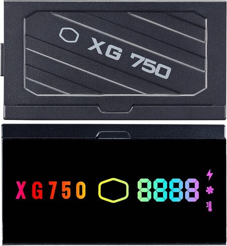Cooler Master XG750 Plus Platinum ARGB Fully Modular, 750W,Built-in Information Display Panel, ARGB 135mm Silent Fan, Intel ATX 12V Ver 2.53, 100% Japanese Capacitors (MPG-7501-AFBAP-XUS) in Saudi Arabia
