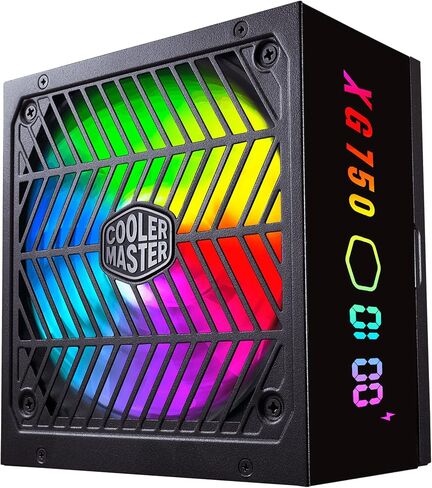 Cooler Master XG750 Plus Platinum ARGB Fully Modular, 750W,Built-in Information Display Panel, ARGB 135mm Silent Fan, Intel ATX 12V Ver 2.53, 100% Japanese Capacitors (MPG-7501-AFBAP-XUS) in Saudi Arabia