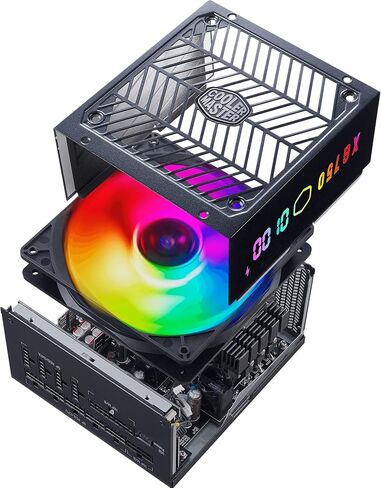 Cooler Master XG750 Plus Platinum ARGB Fully Modular, 750W,Built-in Information Display Panel, ARGB 135mm Silent Fan, Intel ATX 12V Ver 2.53, 100% Japanese Capacitors (MPG-7501-AFBAP-XUS) in Saudi Arabia