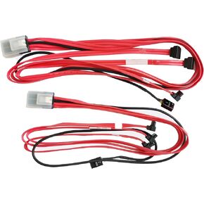كابل MITATTOK Mini SAS، SFF-8087 * 2 إلى 3 * SATA نقل بيانات عالي السرعة بزاوية مستقيمة إلى أمامية لوحدات تحكم SAS/RAID واللوحات الخلفية والخوادم، 68x3+SGPI0FT in Kuwait