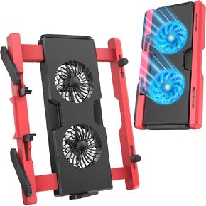 وسادة تبريد للكمبيوتر المحمول DeskLogics مقاس 10-17 بوصة، مروحة تبريد كمبيوتر محمول محمولة لألعاب الكمبيوتر، قابلة للتمديد، قابلة للتعديل، مناسبة للحقيبة، منافذ USB A/C، مروحتان هادئتان، أفكار هدايا - أبيض ورمادي in Kuwait