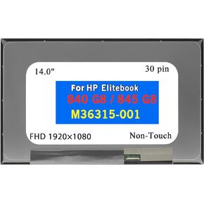 BTSELSS LCD Screen Replacement N140HCA-E5C for HP Elitebook 840 G7 845 G7 PN M07092-001 M07093-001 Non-Touch Matte Display Panel 14" FHD 1080P 30 pin 60Hz