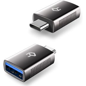 رانكي محول USB C عالي السرعة الى USB-A 3.0، عبوتان، اسود in Kuwait