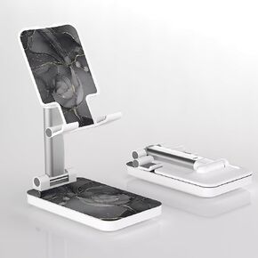 Adjustable Height Cell Phone Stand，Foldable Phone Stand for Desk，Cell Phone Holder Suitable for iPhone, iPad, Samsung and Other Smart Phone Holder. (Pink Marble)