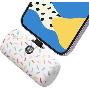 شاحن محمول صغير بنمط LinkPod من iWALK بقدرة 4800 مللي أمبير في الساعة، بنك طاقة صغير ملون PD شحن سريع حزمة بطارية لطيفة مع شاشة LED متوافقة مع iPhone 14/14 Pro Max/13/12/11 Series/X/8/7/6 in Kuwait