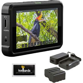 Atomos Shinobi 5 4K HDMI HDR Photo & Video Monitor with Atomos Power Kit & Screen Cleaning Wipes (5-Pack) Bundle in Kuwait