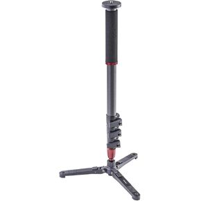 عصا مونوبود محمولة من ألياف الكربون مكونة من 4 أقسام من أوربت لصور وفيديو DSLR، والكاميرات الرياضية، وأرجل حامل ثلاثي القوائم بقاعدة سائلة مع حقيبة. 65" in Kuwait