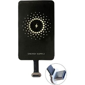 جهاز استقبال ومحول شحن لاسلكي سريع للغاية بمنفذ USB نوع C بقوة 1300 مللي امبير متوافق مع جوجل بكسل وسامسونج وهواوي وال جي وسوني وموتورولا ونوكيا وغيرها (اصدار قصير، راس معدني) من ماي ماكس in Kuwait