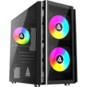 Apevia Phenom-BK Micro-ATX Gaming PC Case with 3X 120mm ARGB Fans in Kuwait