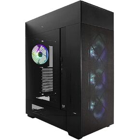 InWin ModFree Deluxe, E-ATX, Full Tower Case, High Airflow, Support 120mm or 140 Fan and up to 420mm AIO, Modular Design for expandability, Tempered Glass Side Panel, Black Color in Kuwait
