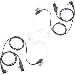 RDM2070D 2-Wire Surveillance Earpiece for Motorola Walkie Talkies (CLS1410/CP200/GP2000) & Bearcom Radios - Walkie Talkie Radio Headset with Big PTT Mic & 2-Pin Acoustic Tube(1 Pack) in Kuwait