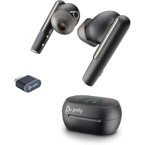 Poly Voyager Free 60+ UC True Wireless Earbuds (Plantronics) – Noise-Canceling Mics for Clear Calls – ANC – Smart Charge Case w/Touch Controls–Works w/iPhone,Android,PC/Mac,Zoom,Teams–Amazon Exclusive
