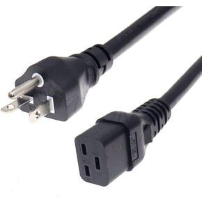 Toptekits Heavy-Duty Power Cord NEMA L6-20P to C19 for PDU and UPS 10ft/3m, 20A, 250V, 12AWG, IEC-320-C19 to NEMA L6-20P Power Cable, UL Listed in Kuwait