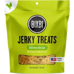BIXBI Jerky Dog Treats, Original Chicken, 10 oz - USA Made Grain Free Dog Treats - High in Protein, Whole Food Nutrition, No Fillers