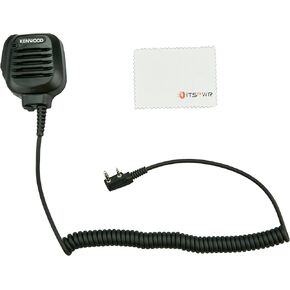 ITSPWR Bundle Containing: Kenwood KMC-45 Heave Duty Military Spec Speaker Microphone with 2.5mm Earpiece Jack Listen Only, Replace of KMC-17, and ITSPWR Cleaning Cloth in Kuwait