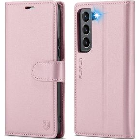 حافظة محفظة FLIPALM لهاتف Samsung Galaxy S21 مع حامل بطاقات الائتمان RFID، غطاء واقٍ من جلد البولي يوريثان قابل للطي ومسند للصدمات للنساء والرجال لهاتف Samsung S21 (أرجواني) in Kuwait