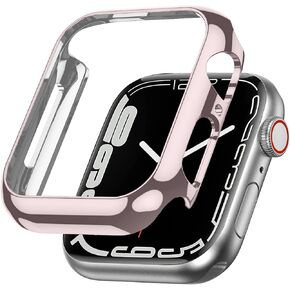 Miimall Compatible for Apple Watch 41mm Series 9/8/7 Case Women Men Hard PC Frame [No Screen Protector] Ultra-Thin Shockproof Full Protective Cover Frame Case for iWatch 9/8/7 41mm(Silver) in Kuwait