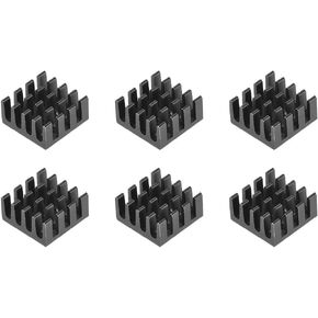 uxcell 6x20x20mm Black Aluminum Heatsink Thermal Adhesive Pad Cooler for Cooling 3D Printers 6Pcs in Kuwait