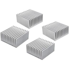 Easycargo 4pcs 40mm Heatsink 40mmx40mmx20mm, Aluminum Heatsink Kit, Cooling Heat Sink for 3D Printer Stepper Motor NEMA 17, TEC1-12706 Peltier Thermoelectric Cooler Module LED 40x40x20mm (Black) in Saudi Arabia