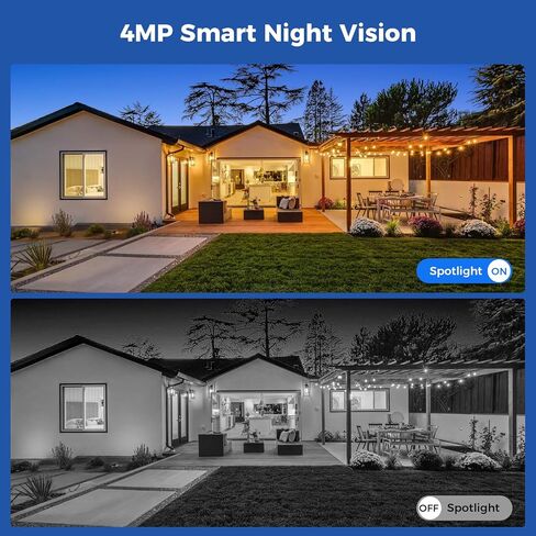 [1TB HDD,4MP Spotlight] Hiseeu Solar Wireless Security Camera System,10CH HD 4K NVR,Night Vision, 2-Way Audio, PIR Motion Detection,Motion Record, Outdoor Home Surveillance in Kuwait