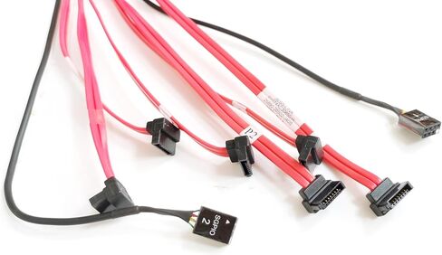 كابل MITATTOK Mini SAS، SFF-8087 * 2 إلى 3 * SATA نقل بيانات عالي السرعة بزاوية مستقيمة إلى أمامية لوحدات تحكم SAS/RAID واللوحات الخلفية والخوادم، 68x3+SGPI0FT in Kuwait