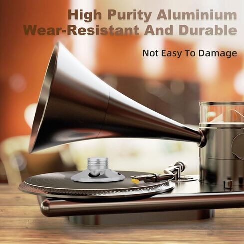مثبت وزن مسجل 107G من Audiophile، مشبك وزن القرص الدوار من الألومنيوم مع وسادة ناعمة واقية لمشغل تسجيل HiFi الدوار LP، القضاء على اهتزازات قرص الفينيل. (فضة) in Kuwait