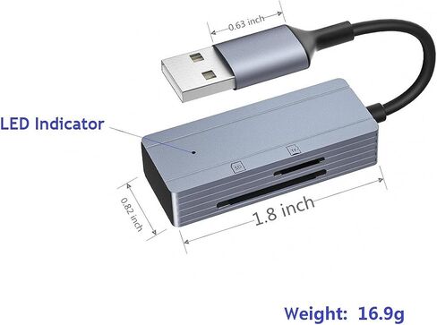 SD Memory Card Reader, TargetGo USB Type C to TF Card Reader Adapter(Aluminum Shell) for iPhone 15, MacBook Pro, MacBook Air, iPad Pro 2018, Galaxy S21 and More, Plug and Play in Saudi Arabia