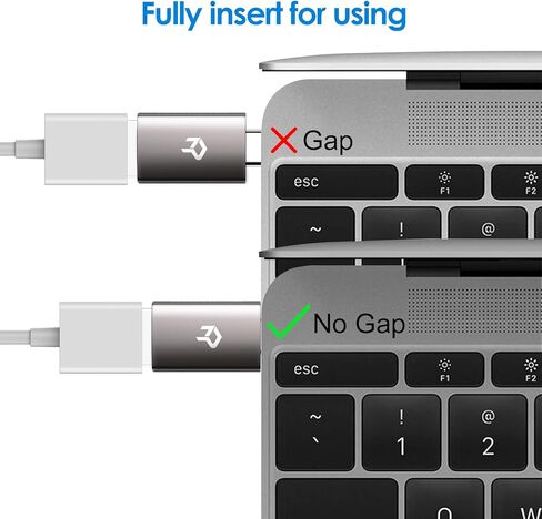 رانكي محول USB C عالي السرعة الى USB-A 3.0، عبوتان، اسود in Kuwait